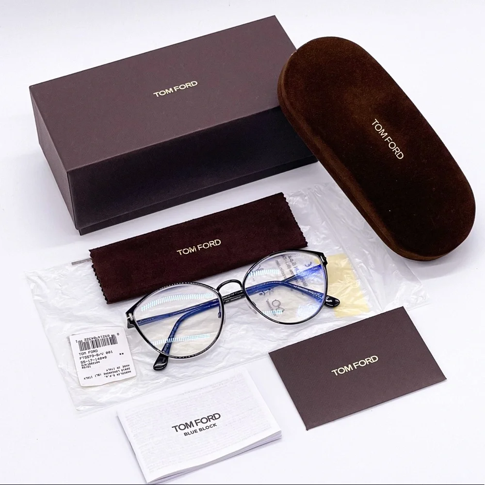 NEW TOM FORD FT5573/B 001 EYEGLASSES TOM FORD TF 5573 + AR COATING LENSES FT5573